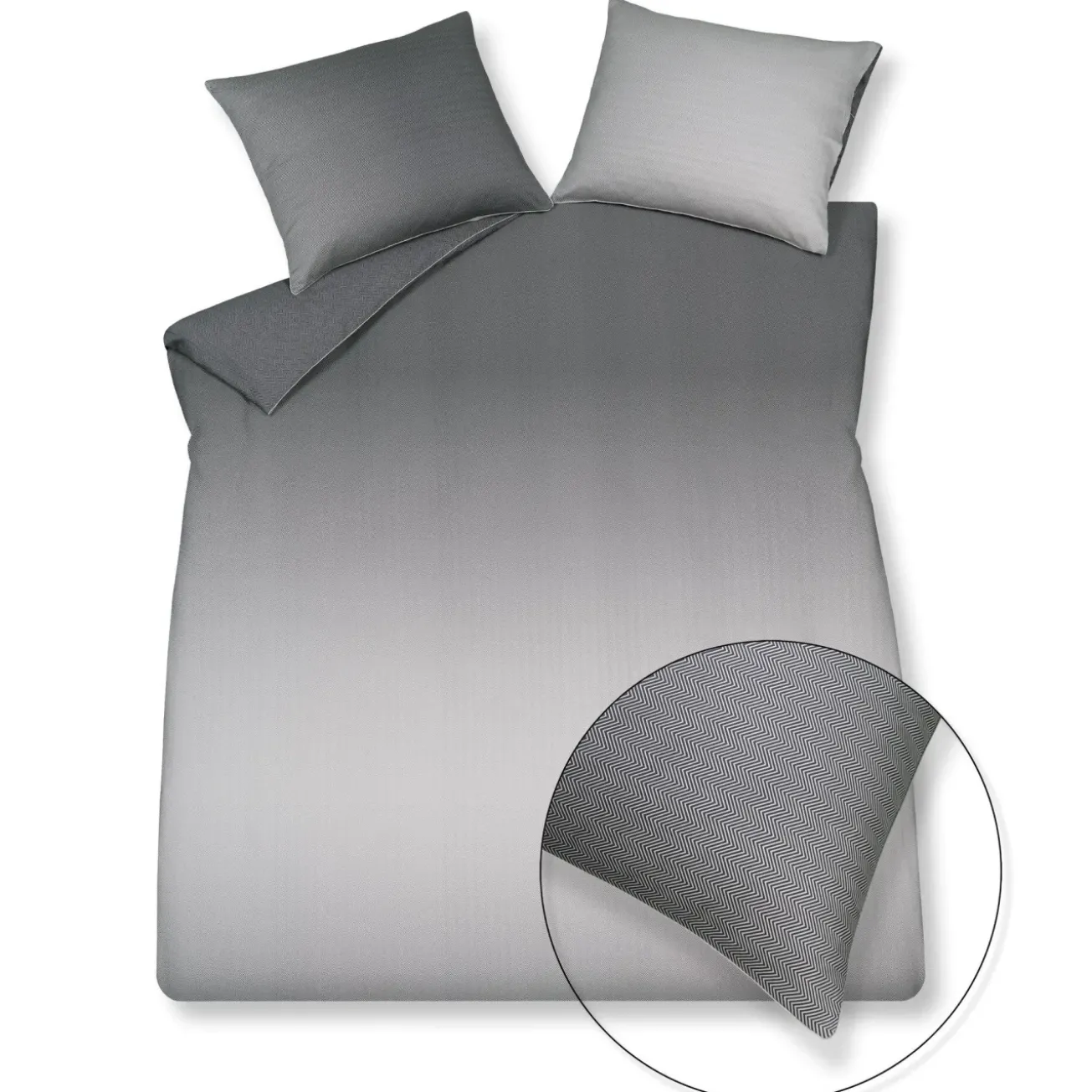 Bath & Living Vandyck Duvet cover HOME Milano Off Black 200x220 cm (satin cotton)