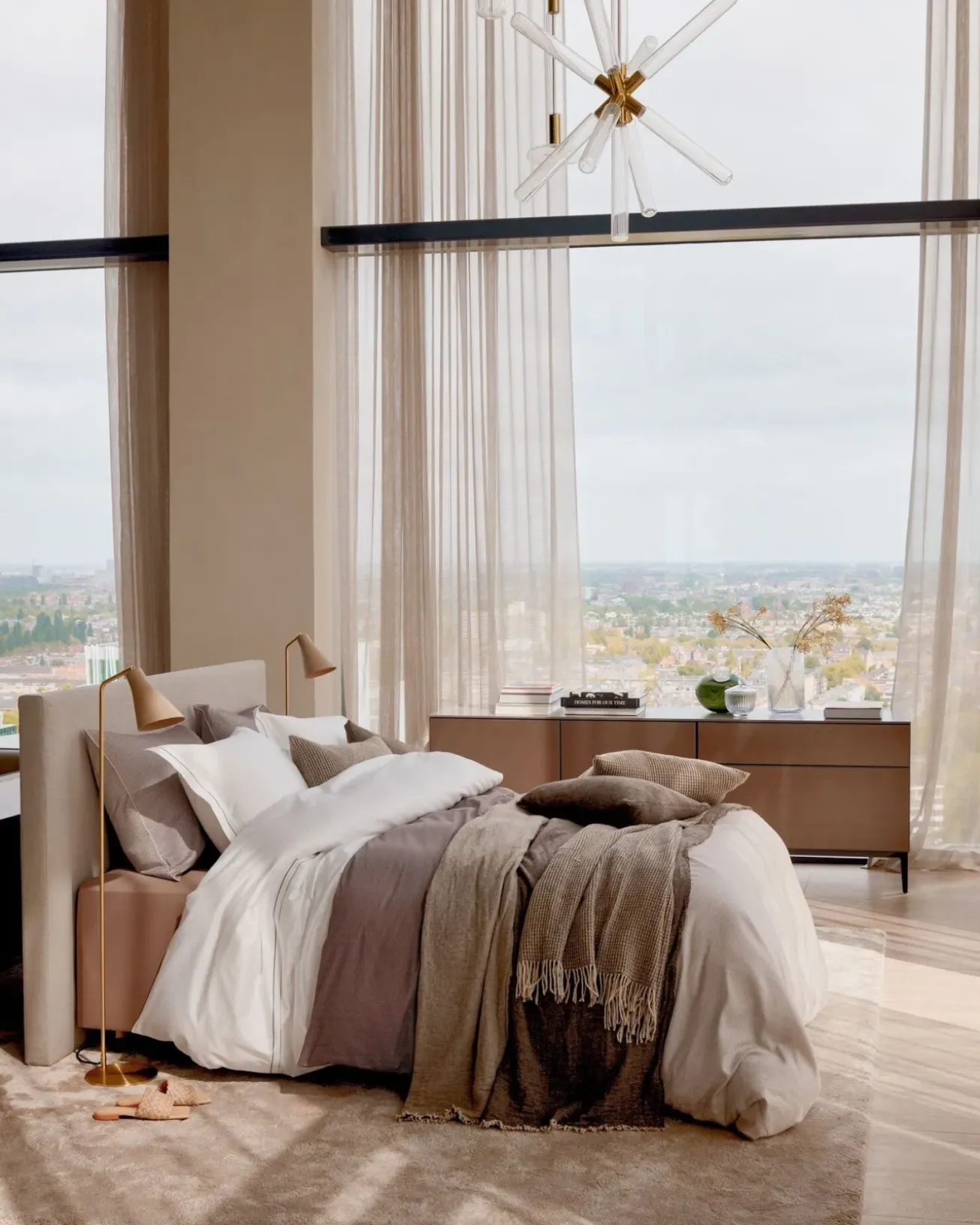 Bath & Living Vandyck Duvet cover HOME Milano 200x220 cm, color Taupe (satin cotton)