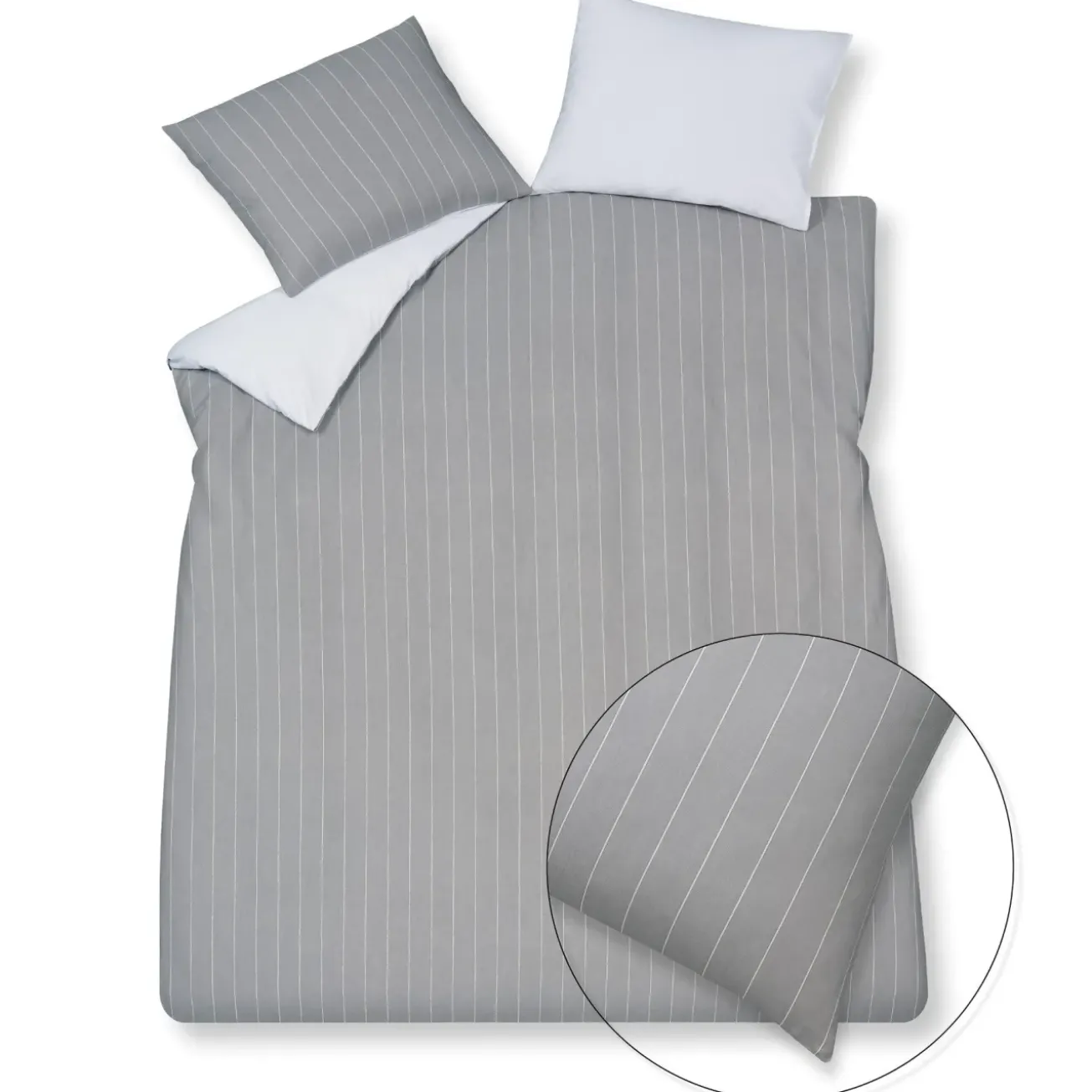 Bath & Living Vandyck Duvet cover HOME Puglia Gray 140x220 cm (percale cotton)