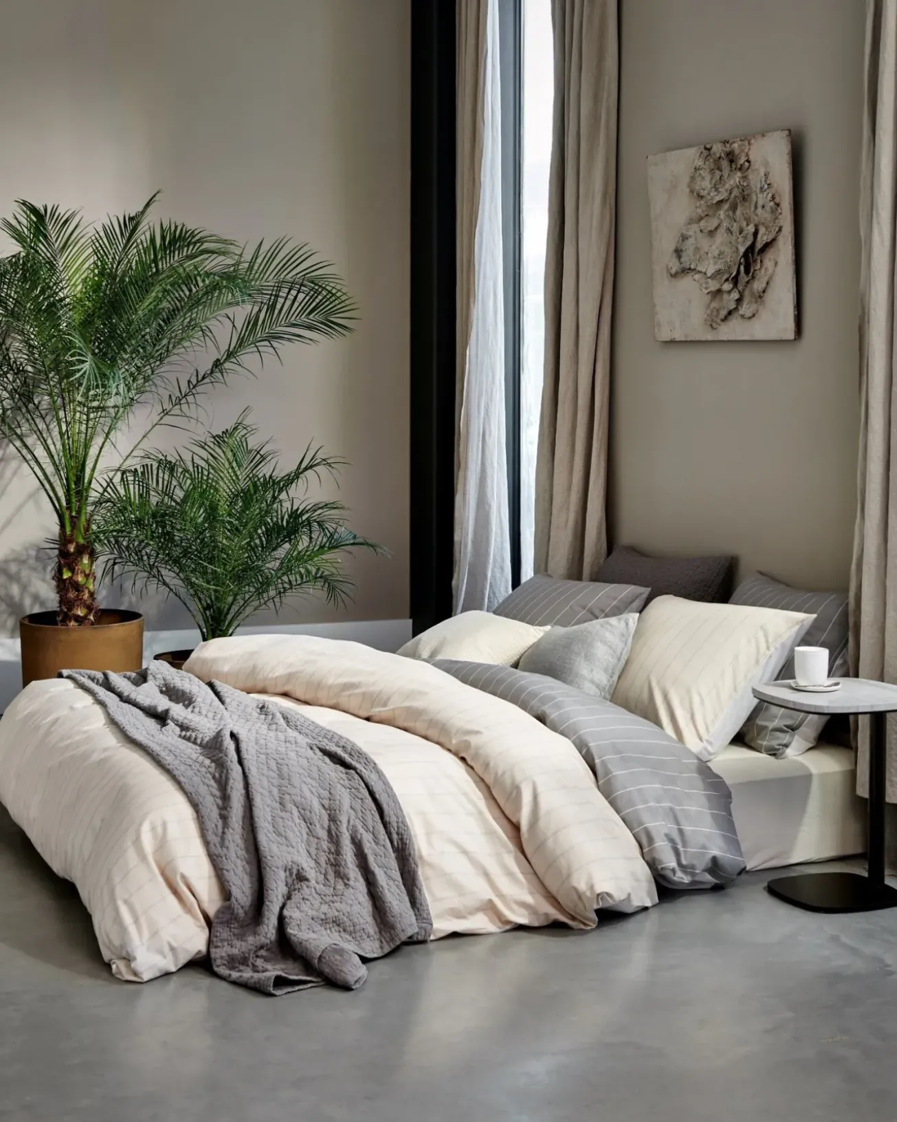 Bath & Living Vandyck Duvet cover HOME Puglia Gray 140x220 cm (percale cotton)
