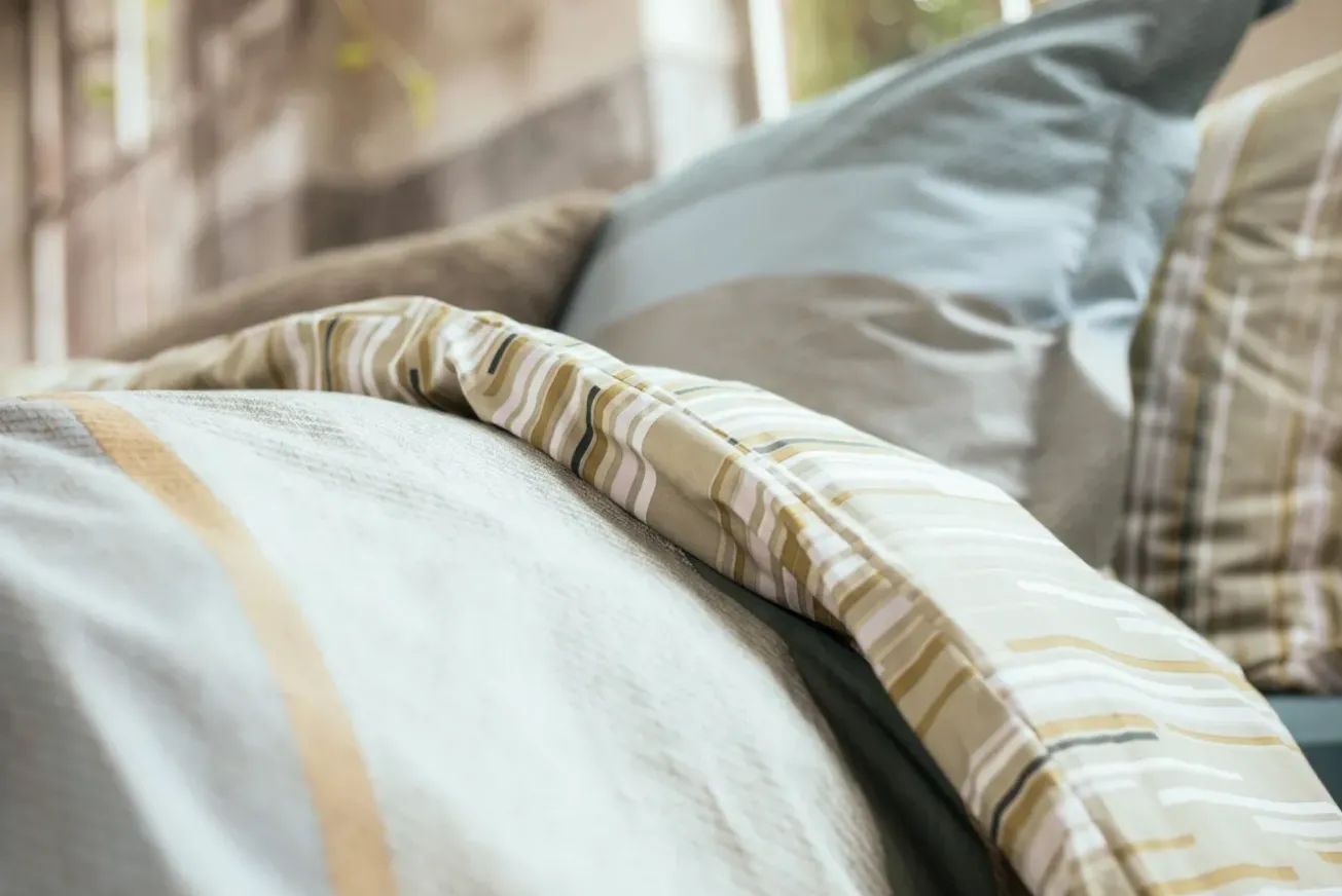 Bath & Living Vandyck Duvet cover MORNING MATCHA smoke green 200x220 cm (cotton)