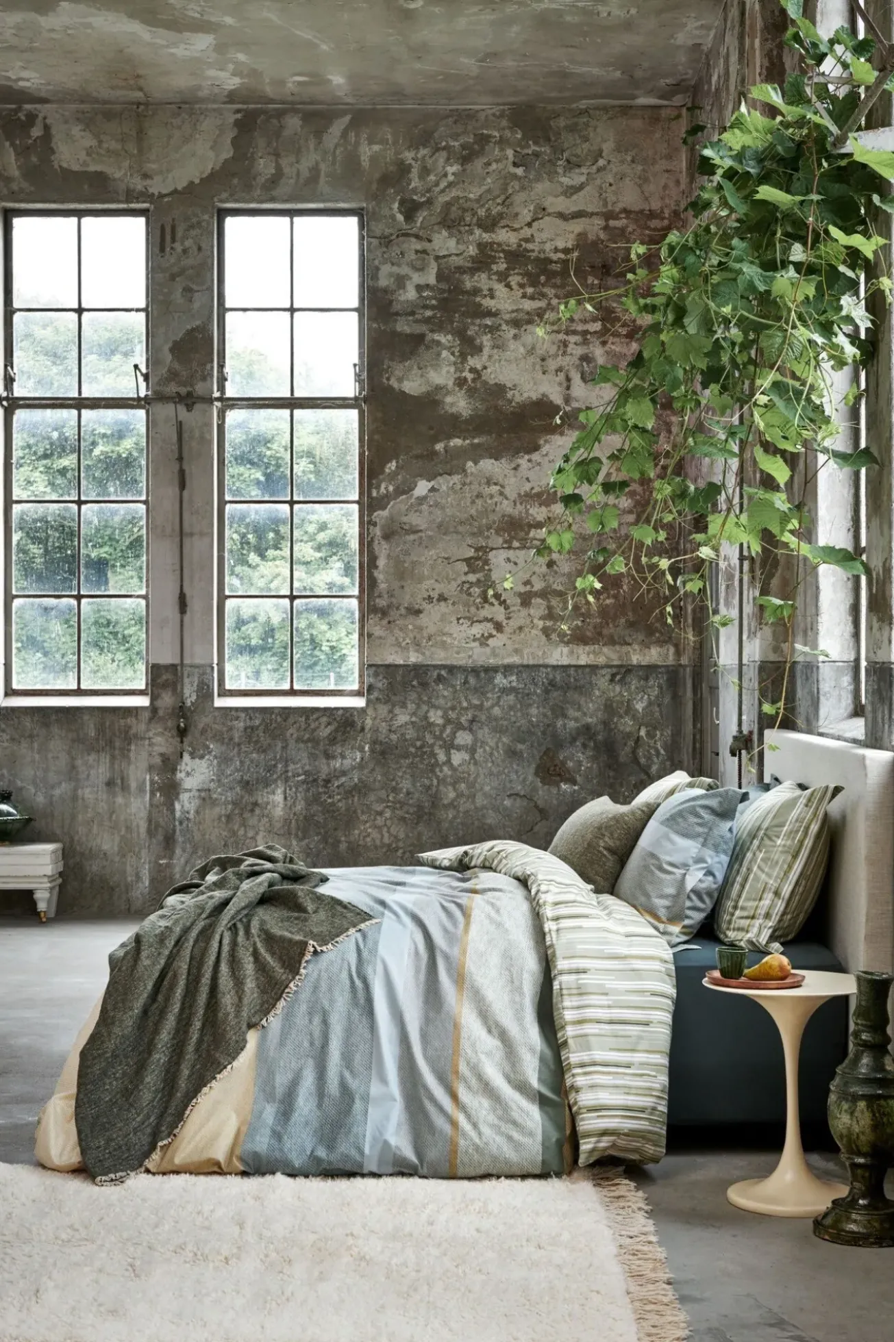 Bath & Living Vandyck Duvet cover MORNING MATCHA smoke green 240x220 cm (cotton)