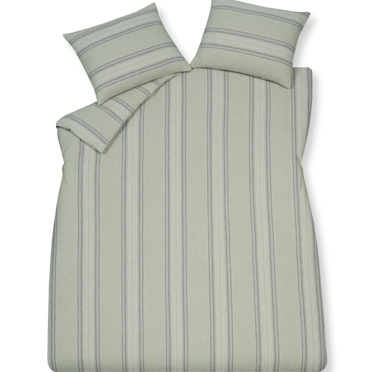 Bath & Living Vandyck Duvet cover OSLO Smoke green 140x220 cm (flannel)