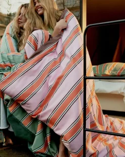 Bath & Living Vandyck Duvet cover PREPPY STRIPE Smoke Green 240x220 cm (satin cotton)