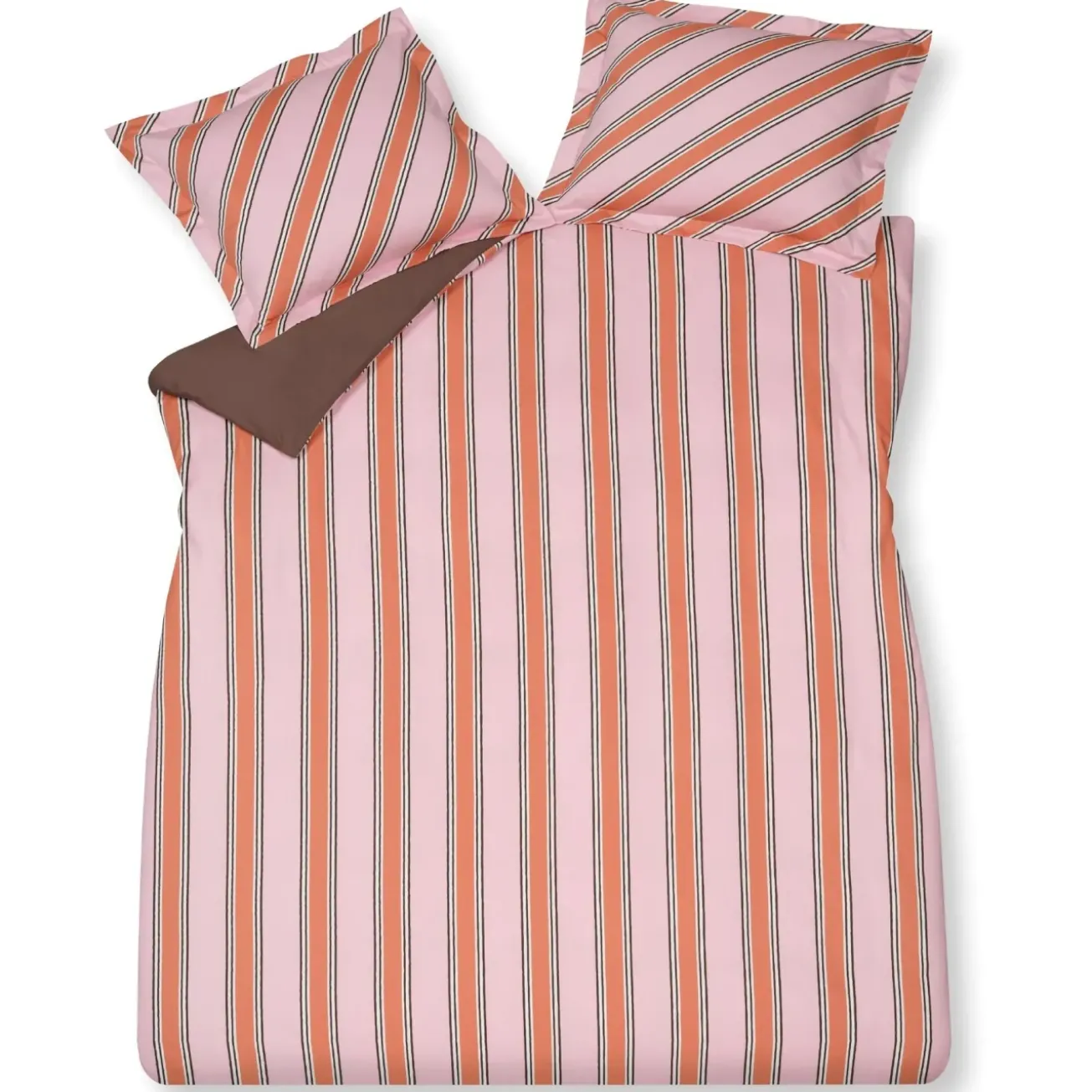 Bath & Living Vandyck Duvet cover PREPPY STRIPE Pink 200x220 cm (satin cotton)