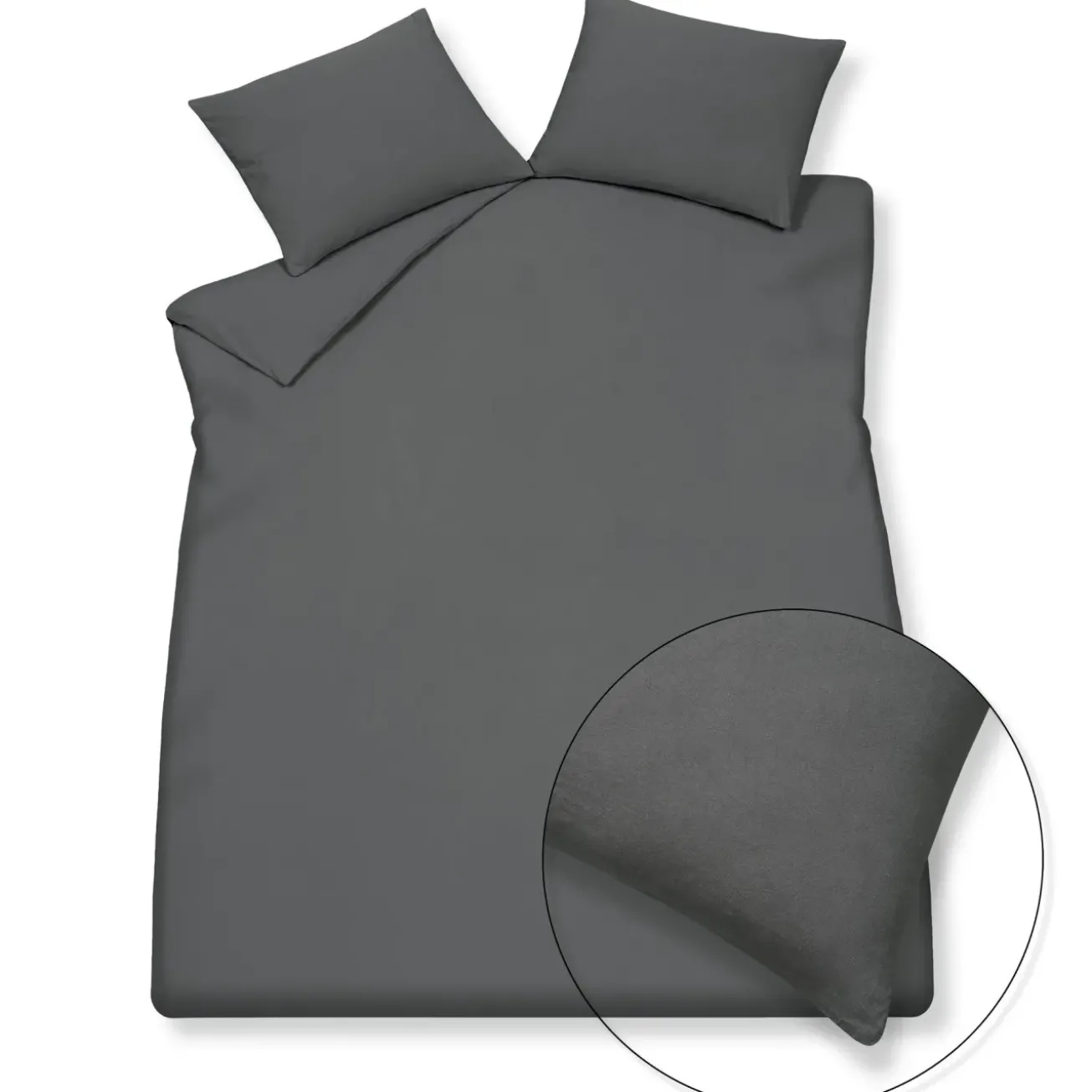Bath & Living Vandyck Duvet cover PURE 66 Off Black 140x220 cm (hemp / cotton)