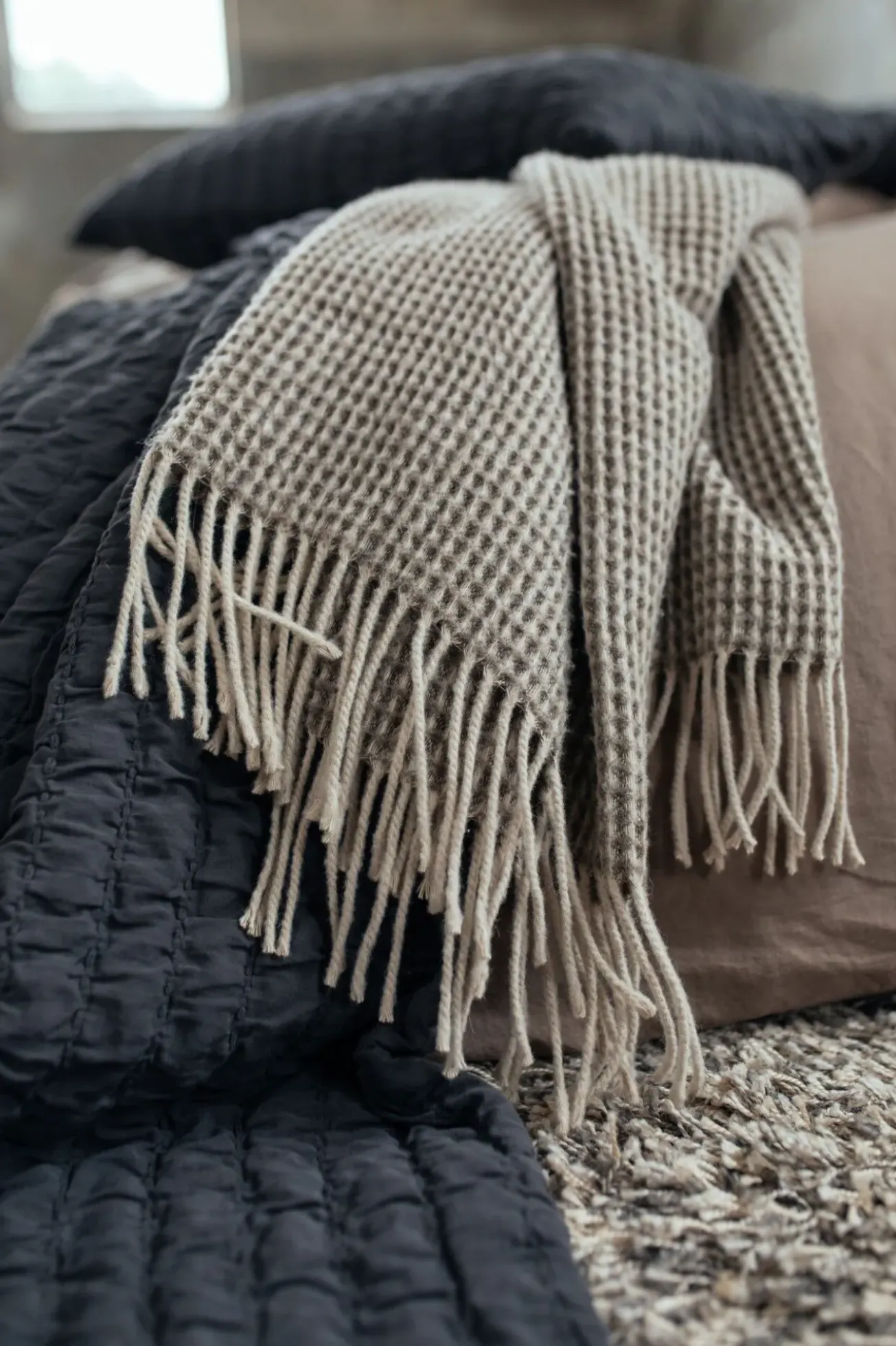 Bath & Living Vandyck Duvet cover PURE 66 Off Black 140x220 cm (hemp / cotton)