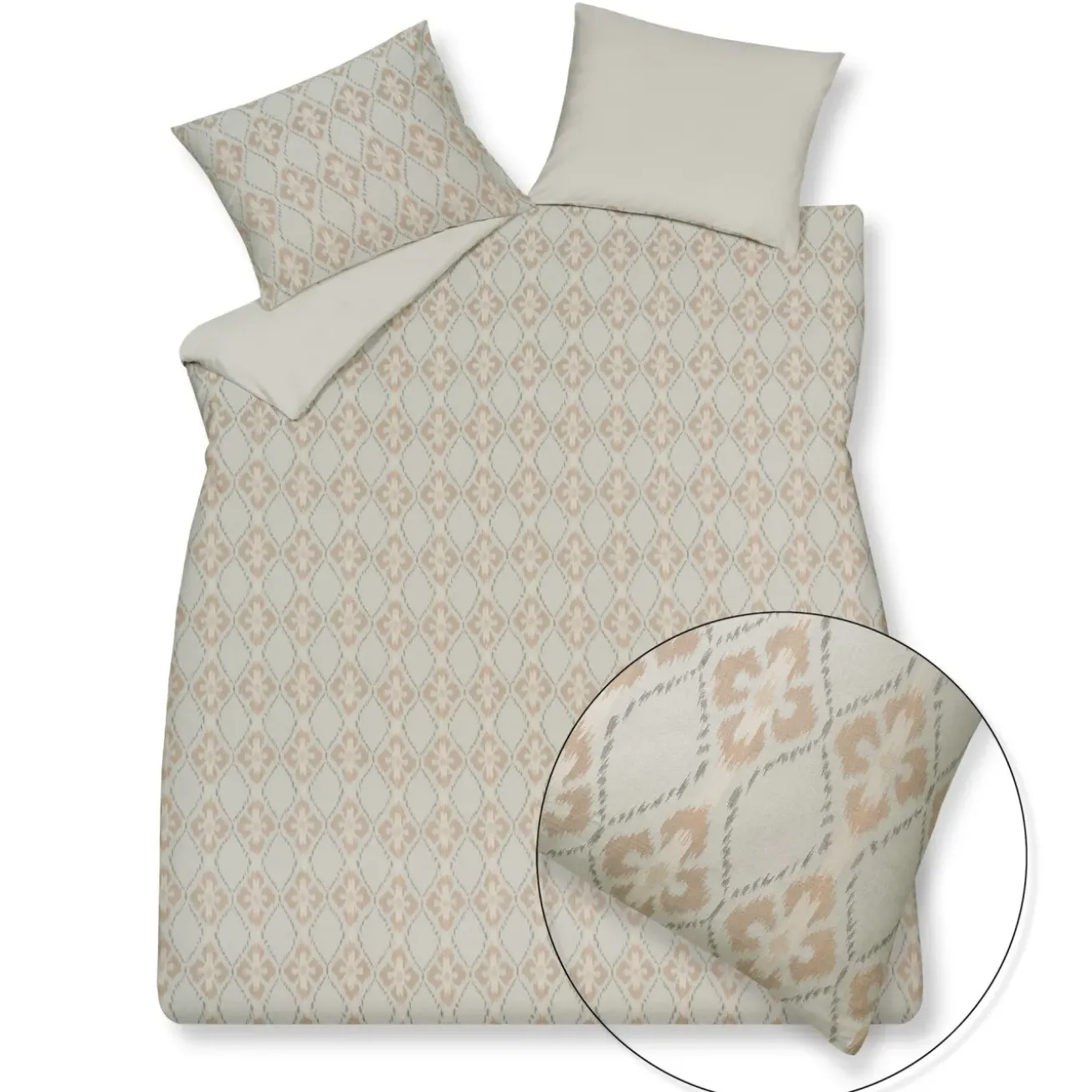 Bath & Living Vandyck Duvet cover PURE 74 Stone 140x220 cm