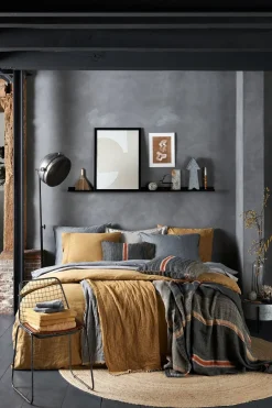 Bath & Living Vandyck Duvet cover PURE 07 Cool Gray 140x220 cm (linen / satin cotton) PRSA17207