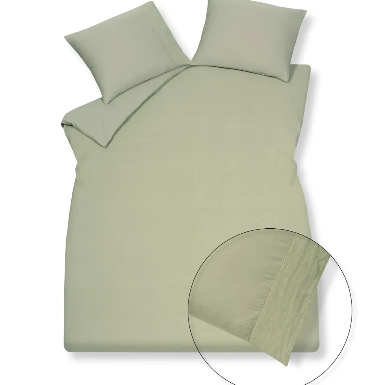 Bath & Living Vandyck Duvet cover PURE 07 Light Olive 200x220 cm (linen / satin cotton) PRSA17207