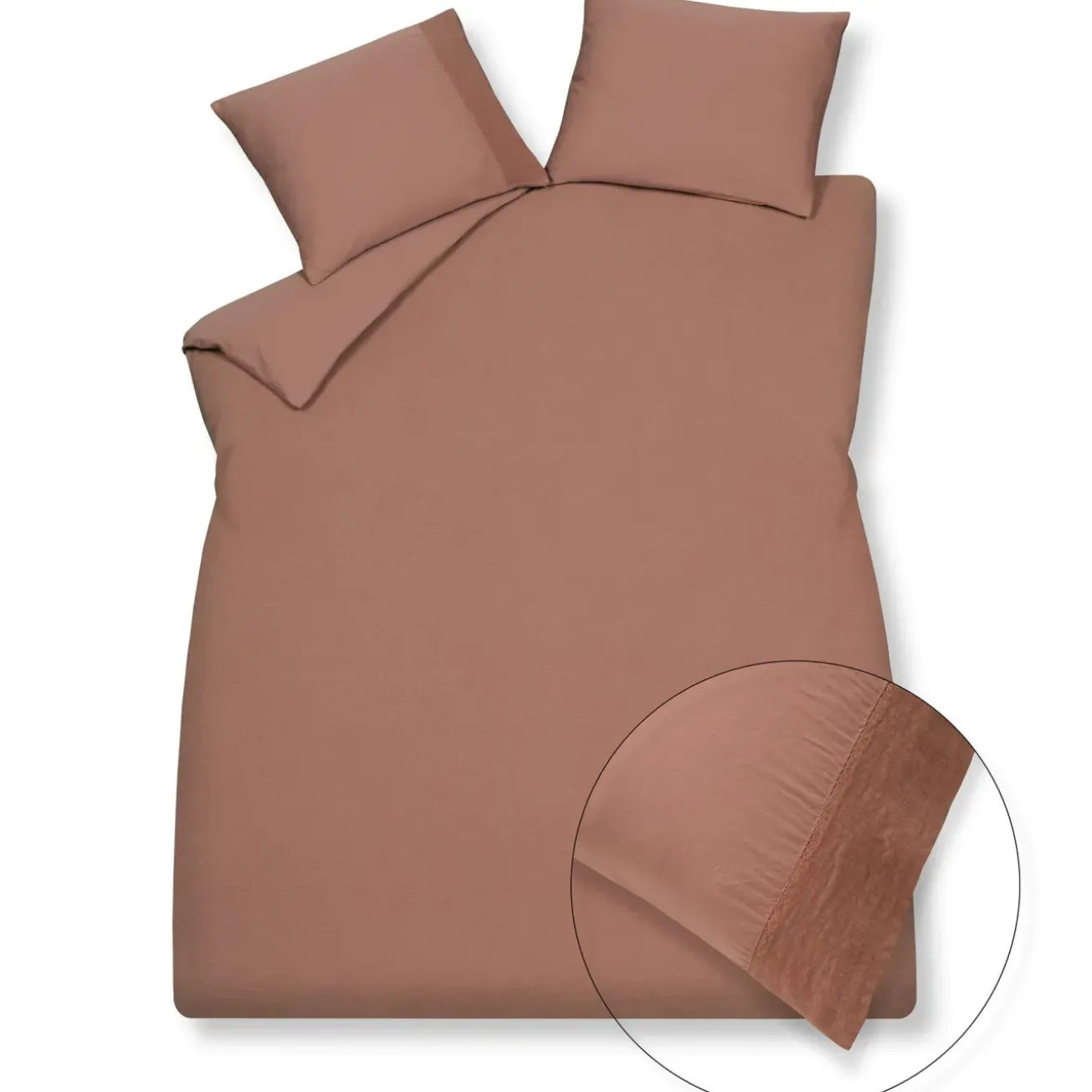Bath & Living Vandyck Duvet cover PURE 07 Toffee 240x220 cm (linen / satin cotton) PRSA17207