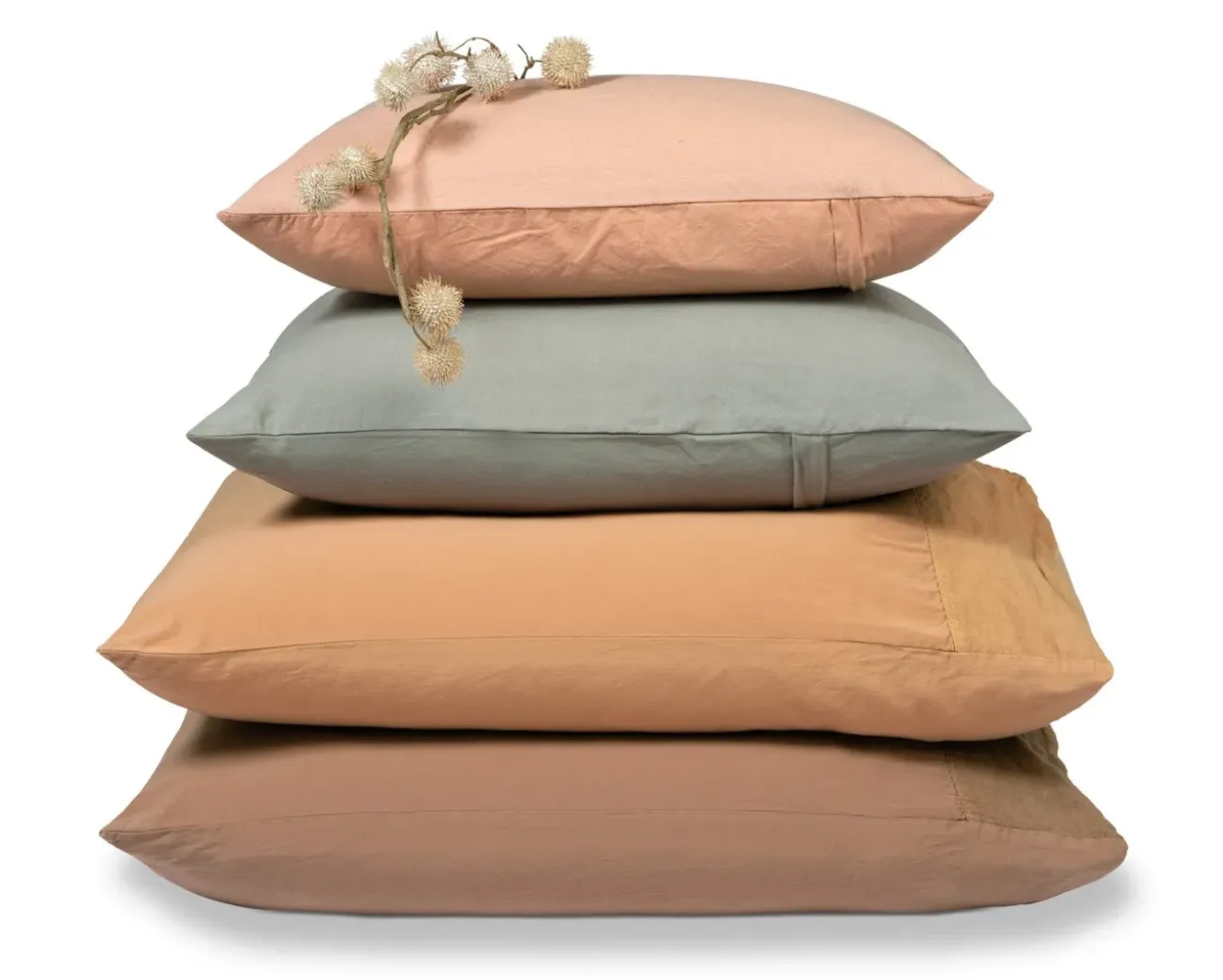 Bath & Living Vandyck Duvet cover PURE 07 Toffee 240x220 cm (linen / satin cotton) PRSA17207