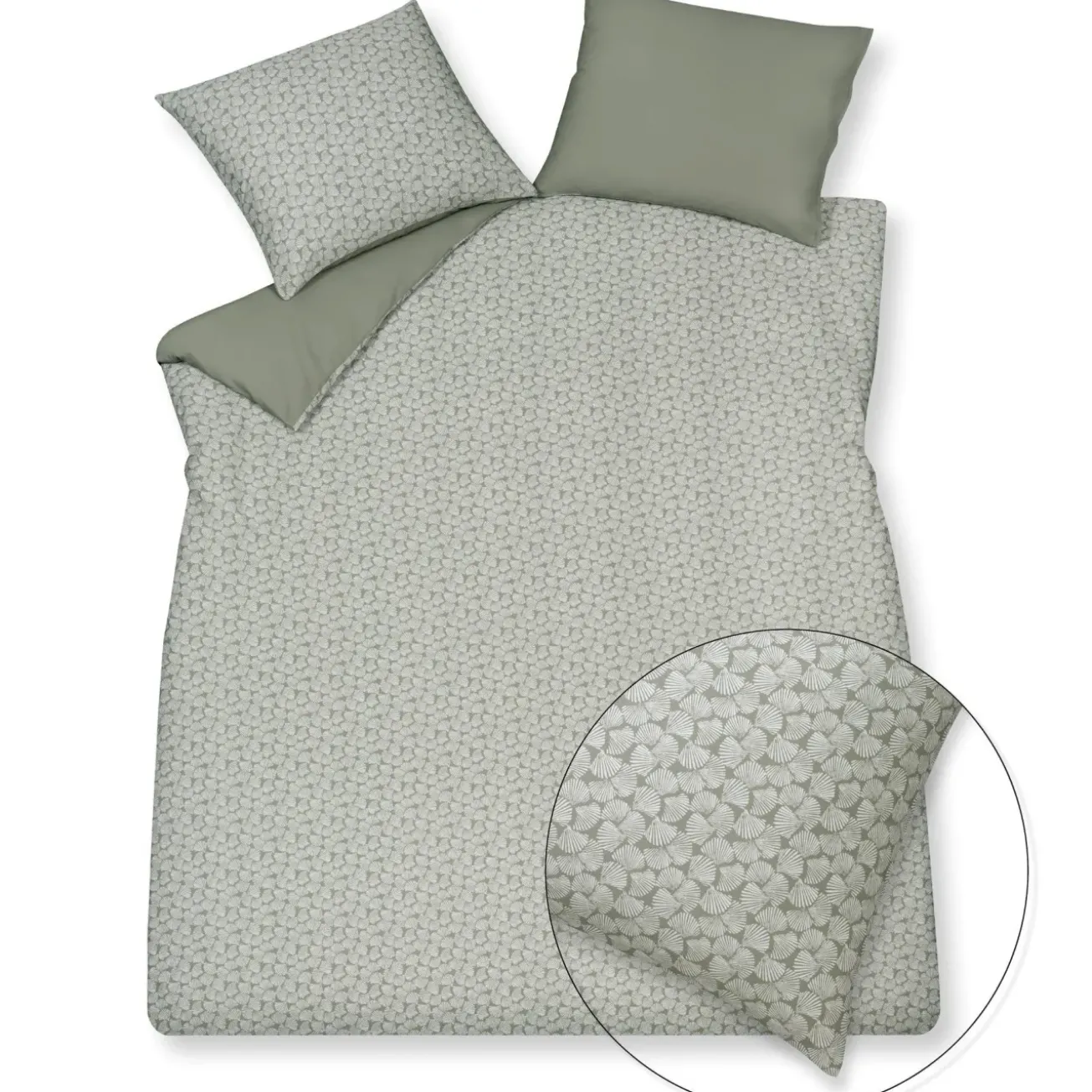 Bath & Living Vandyck Duvet cover PURE 79 Smoke Green 200x220 cm (satin cotton)