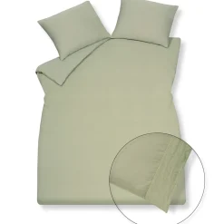 Bath & Living Vandyck Duvet cover PURE 07 Light Olive 240x220 cm (linen / satin cotton) PRSA17207