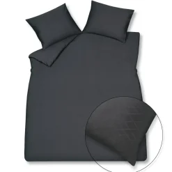 Bath & Living Vandyck Duvet cover PURITY Monaco Off Black 240x220 cm (satin cotton)