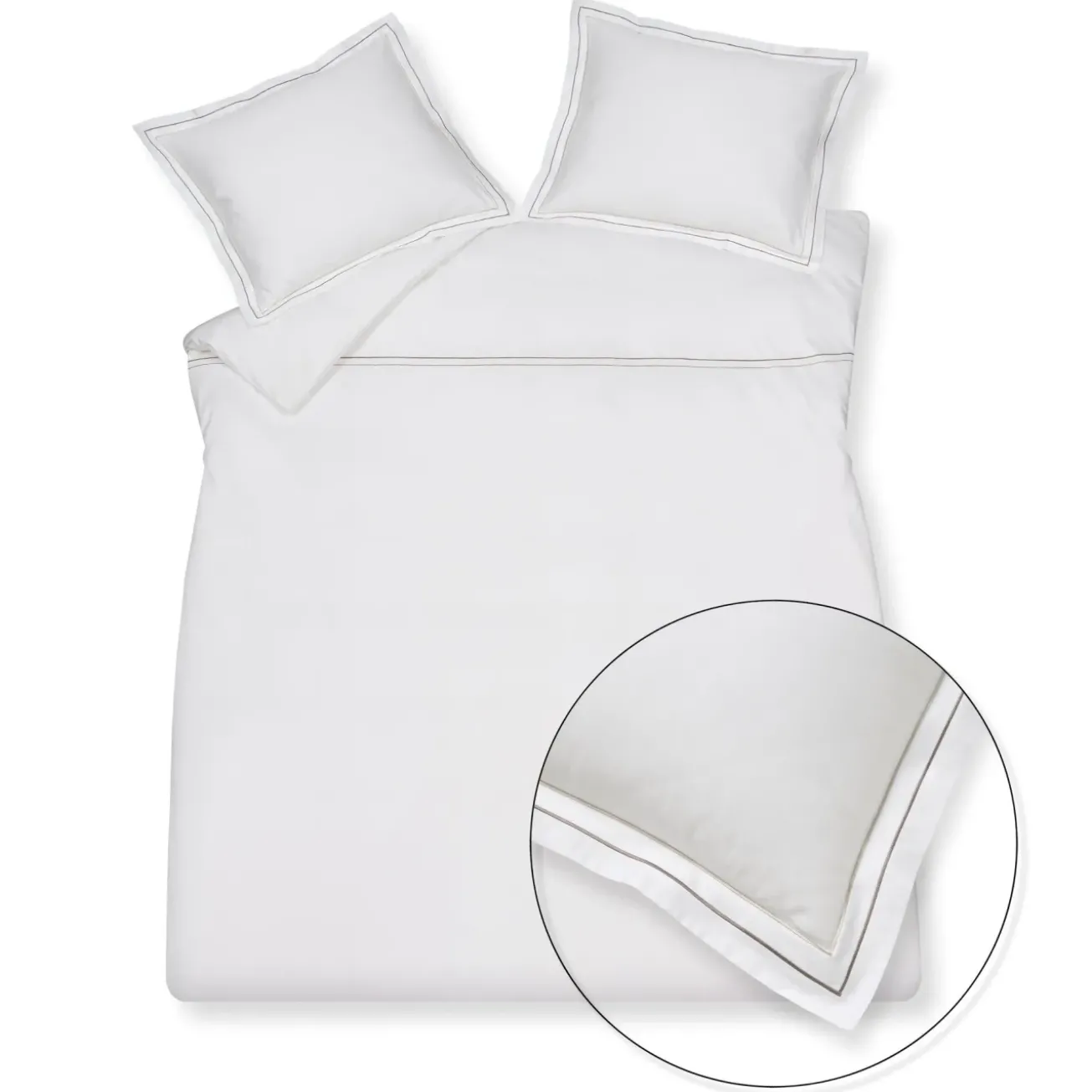 Bath & Living Vandyck Duvet cover PURITY Naples 200x220 cm, color Sand (satin cotton)