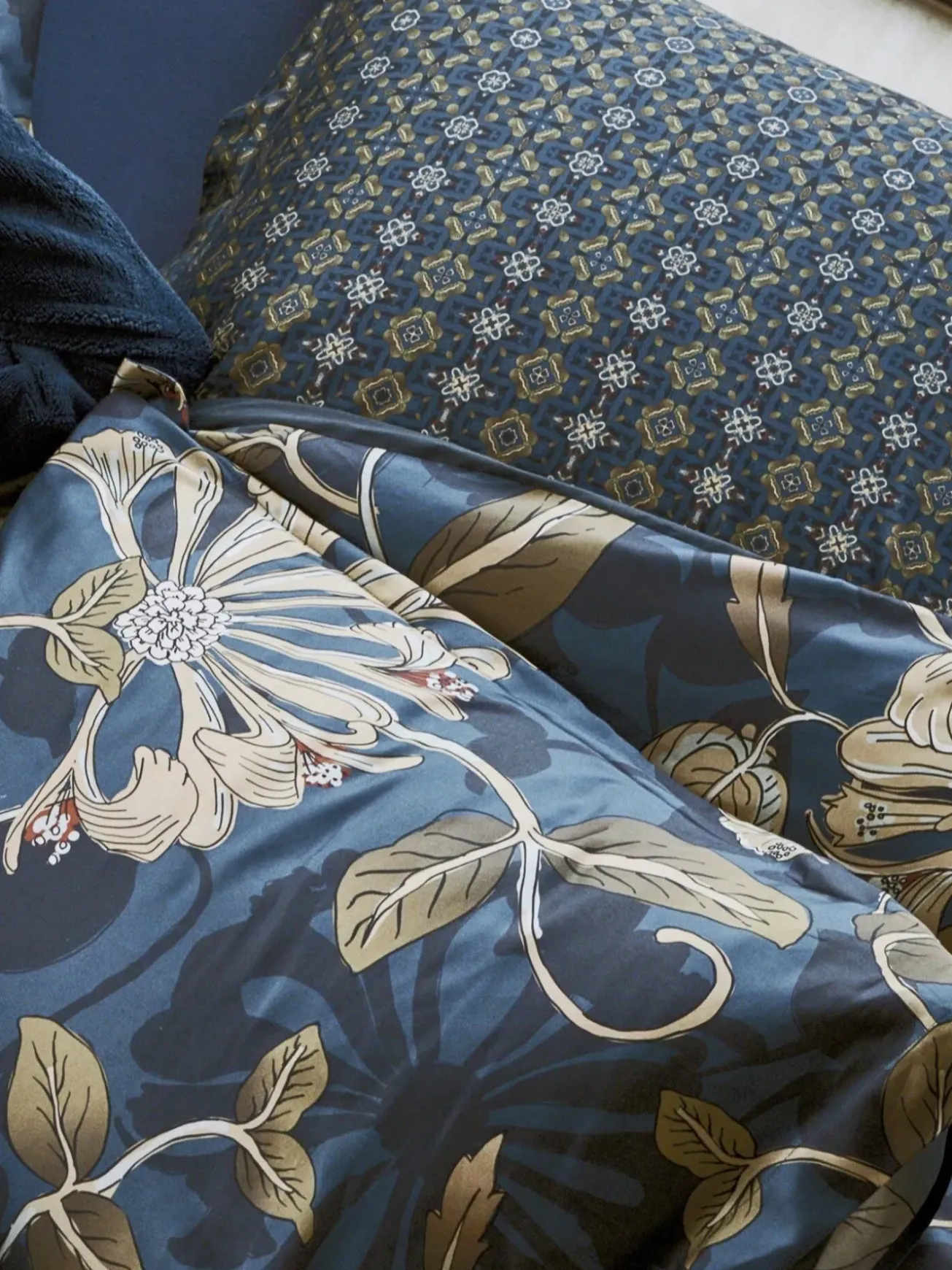 Bath & Living Vandyck Duvet cover SKY NIGHT Blue Ink 200x220 cm (satin cotton)