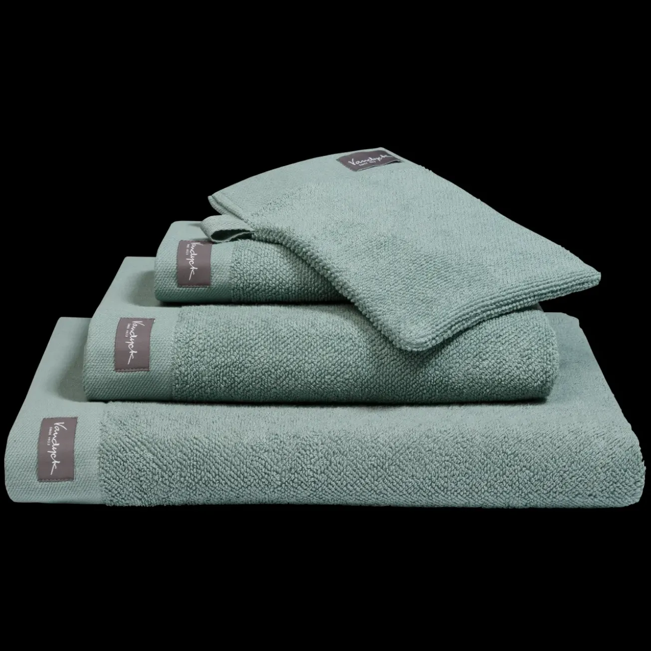 Bath & Living Vandyck Guest towel HOME collection Uni Pearl Blue (BAKC13202) set/6 pieces