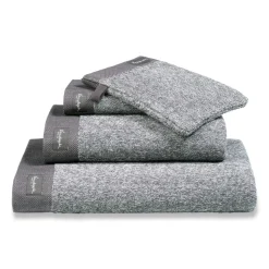 Bath & Living Vandyck Guest towel HOME Mouliné Off Black-198 (BAKC18201) set/6 pieces