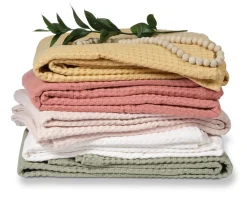 Bath & Living Vandyck HOME Pique waffle blanket 160x250 cm Light Olive (BLMK16101)