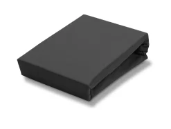 Bath & Living Vandyck Jersey Soft fitted sheet Off Black, black (stretch)