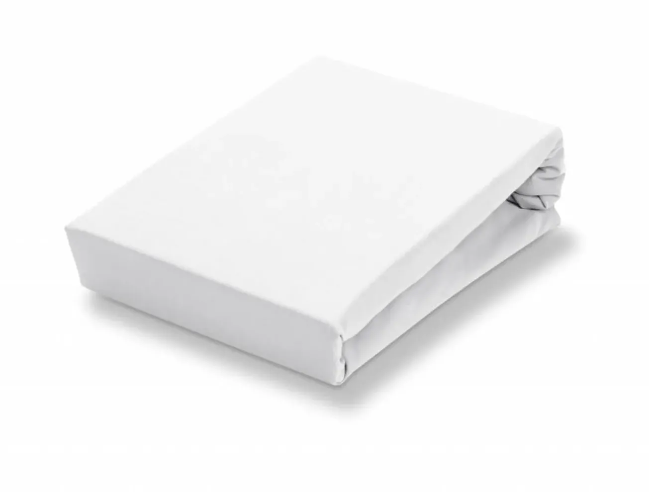 Bath & Living Vandyck Jersey Soft fitted sheet , white (stretch) SLGO721