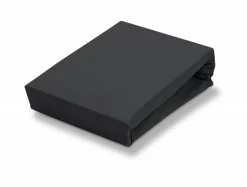 Bath & Living Vandyck Jersey supreme fitted sheet Black-094, black (stretch) SLKM8201