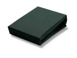Bath & Living Vandyck Jersey supreme topper fitted sheet Dark Green-073 (stretch) SLKM8201T