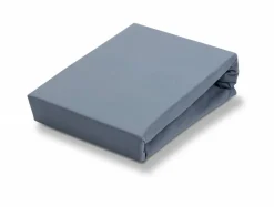 Bath & Living Vandyck Jersey supreme topper fitted sheet Faded Denim-184, blue (stretch) SLKM8201T
