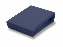 Bath & Living Vandyck Jersey supreme topper fitted sheet Navy-036, dark blue (stretch) SLKM8201T