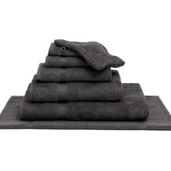 Bath & Living Vandyck Package deal 25: 1x bath towel + 4x washcloth RANGER Anthracite