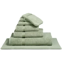 Bath & Living Vandyck Package deal 42: 6x guest towel + 1x towel RANGER Smoke Green