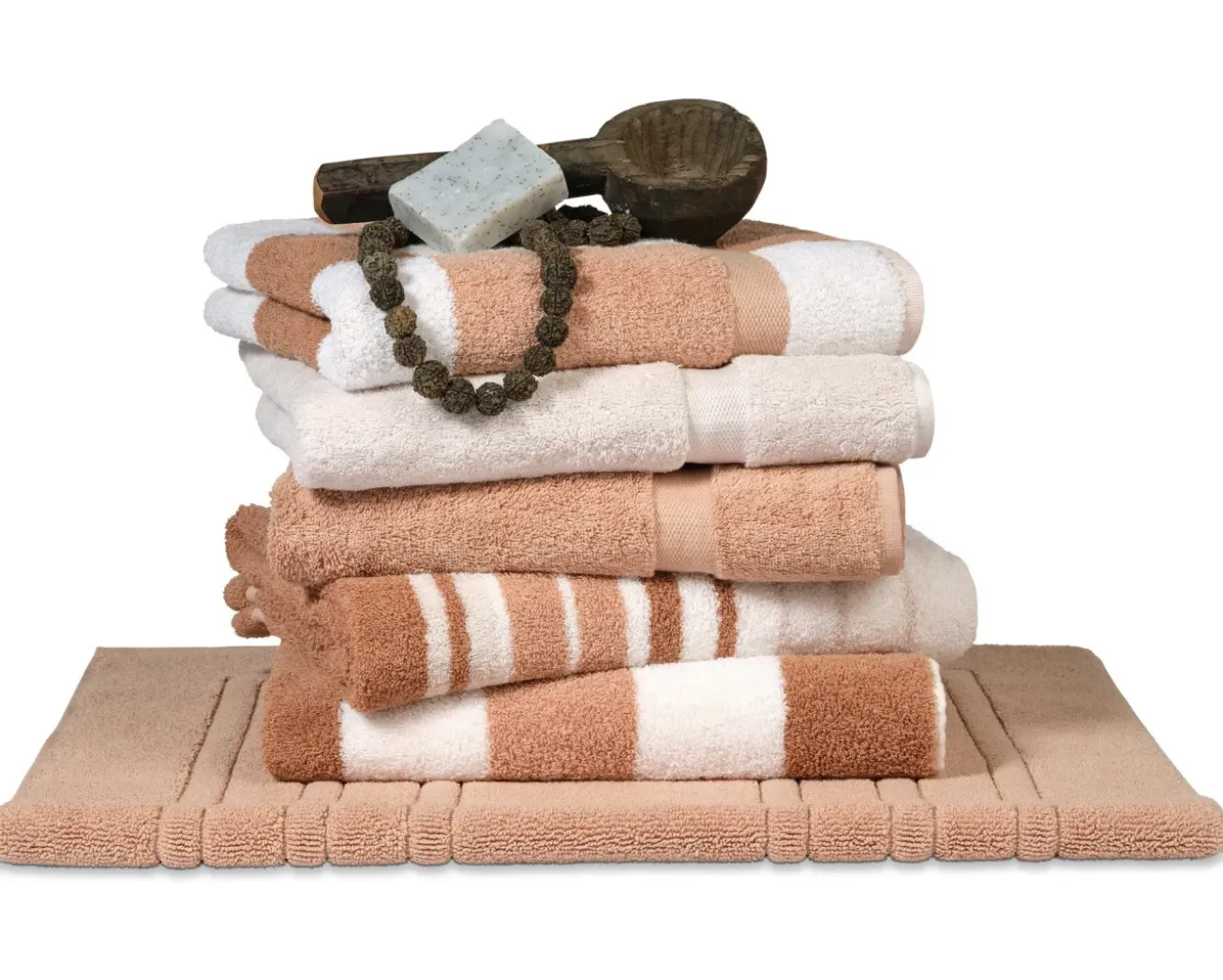 Bath & Living Vandyck Package deal 69: 4x guest towel VANCOUVER Praline