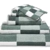 Bath & Living Vandyck Package deal 77: 6x guest towel BOSTON Earth Green