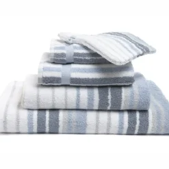 Bath & Living Vandyck Package deal 95: 4x guest towel ONTARIO Misty Blue