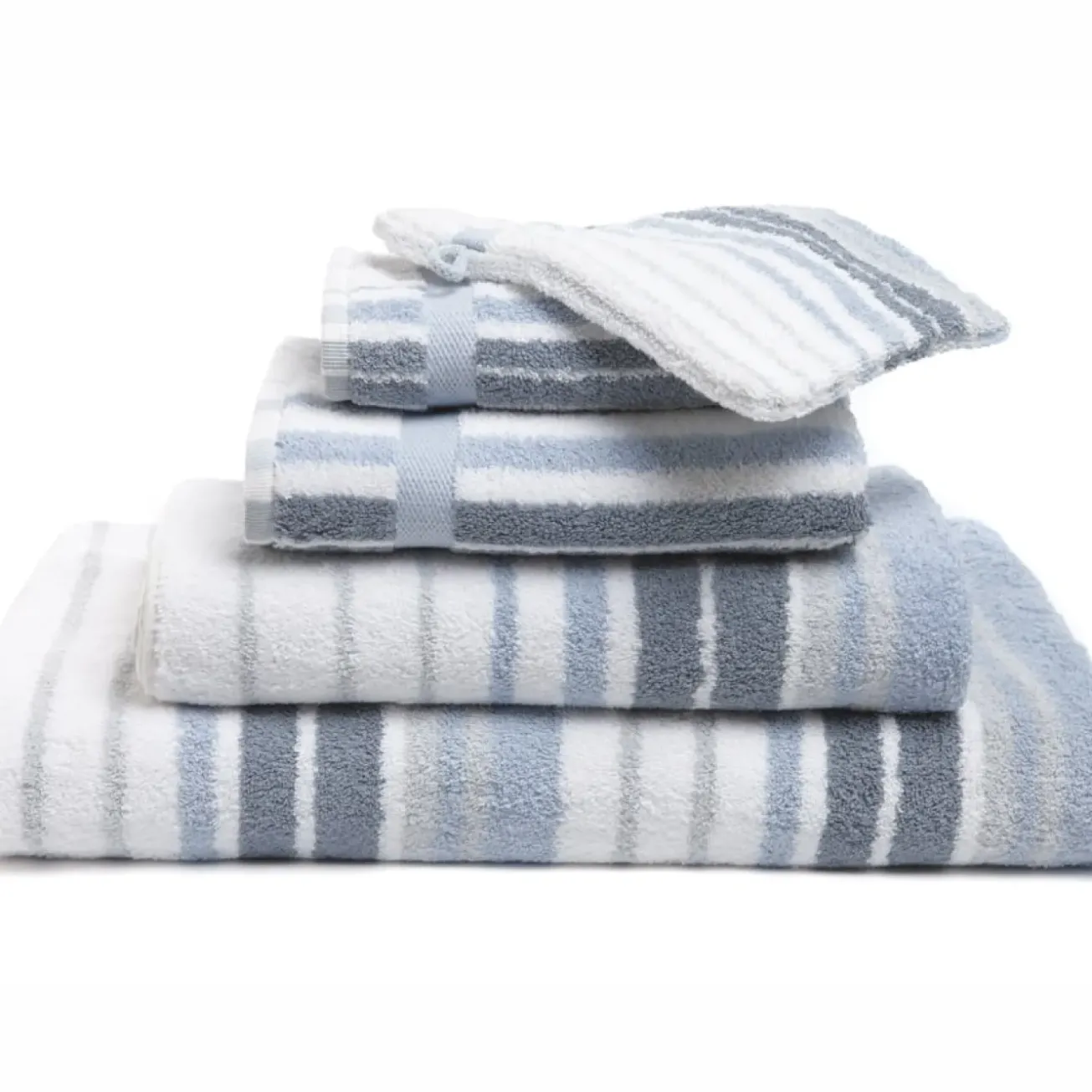 Bath & Living Vandyck Package deal 95: 4x guest towel ONTARIO Misty Blue