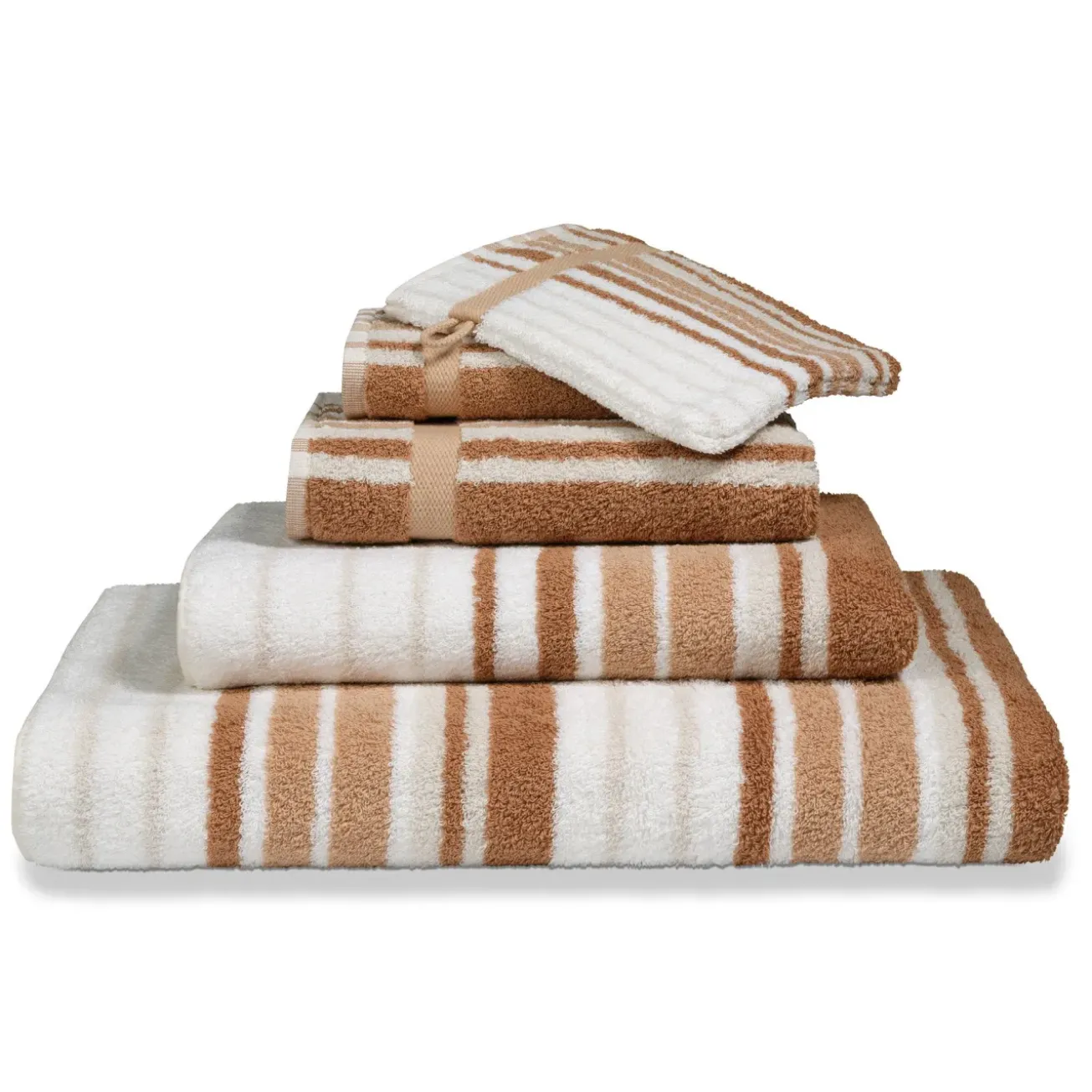 Bath & Living Vandyck Package deal 71: 6x guest towel ONTARIO Praline