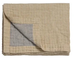 Bath & Living Vandyck PURE 45 plaid / bedspread 160x250 cm Light Honey (cotton / linen)