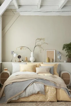 Bath & Living Vandyck PURE 45 plaid / bedspread 160x250 cm Light Honey (cotton / linen)