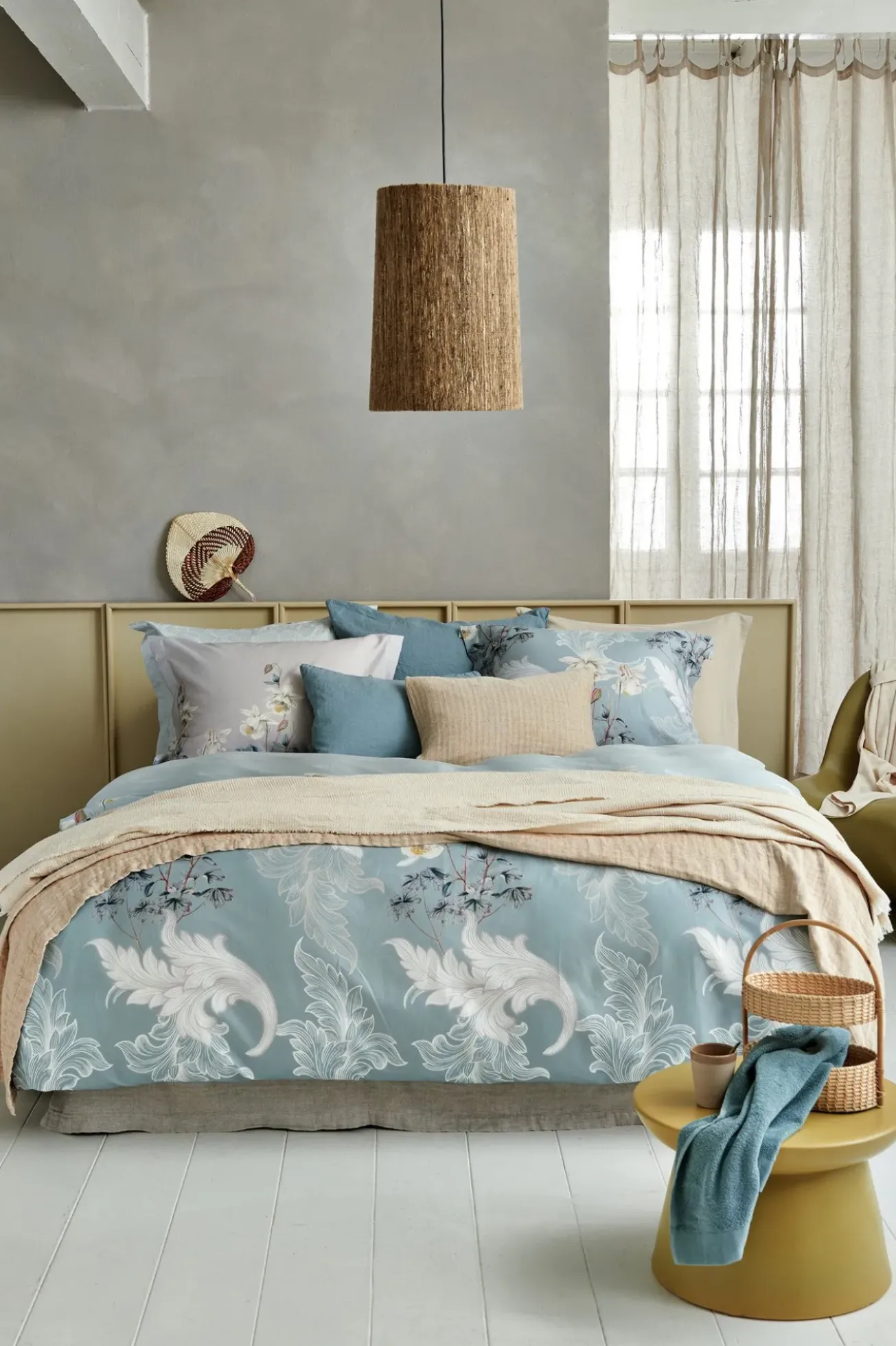 Bath & Living Vandyck PURE 22 plaid/bedspread 260x260 cm Sand-048 (cotton/linen)