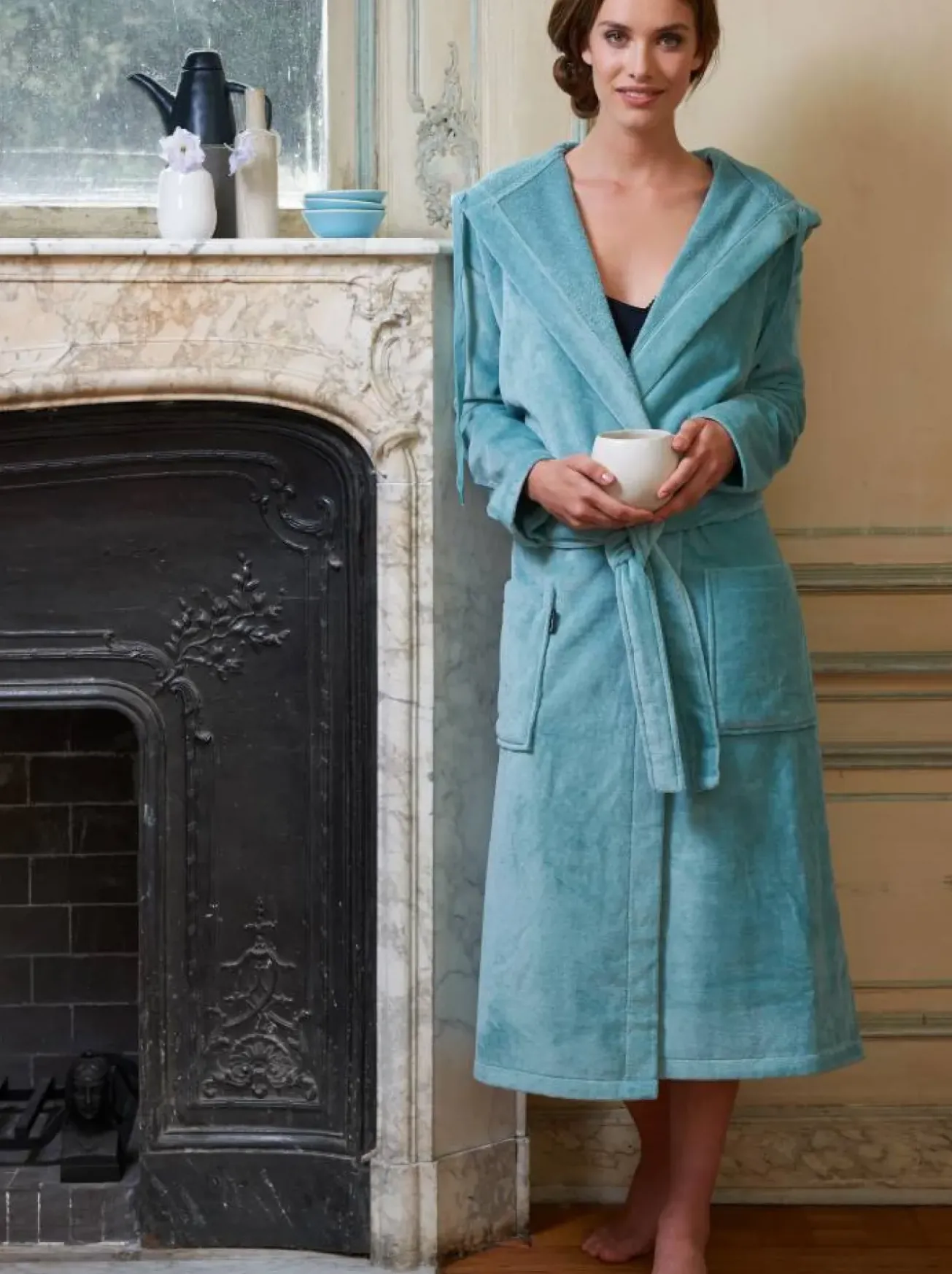 Bath & Living Vandyck RIO bathrobe Anthracite-081
