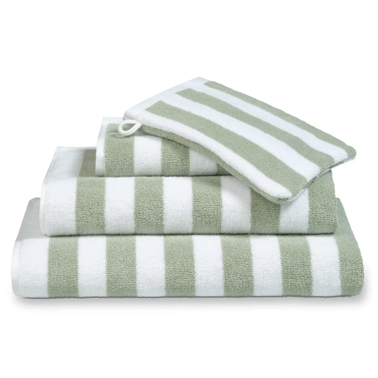Bath & Living Vandyck Towel VERONA Stripes color Smoke green