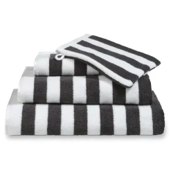 Bath & Living Vandyck Towel VERONA Stripes color Off Black-198