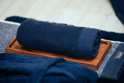Bath & Living Vandyck Towel 60x110 cm HOME collection Uni Blue Ink (BAKC13202) set/3 pieces
