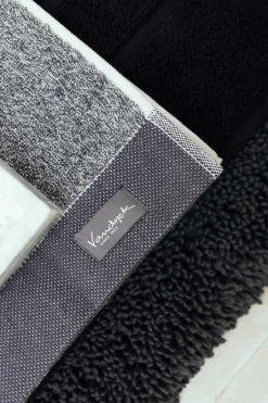 Bath & Living Vandyck Towel 60x110 cm HOME Mouliné Off Black (BAKC18201) set/3 pieces