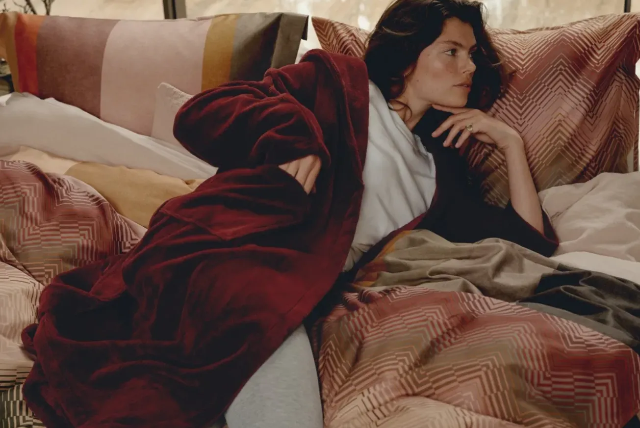 Bath & Living Vandyck Vandyck BEAUMONT bathrobe Burgundy