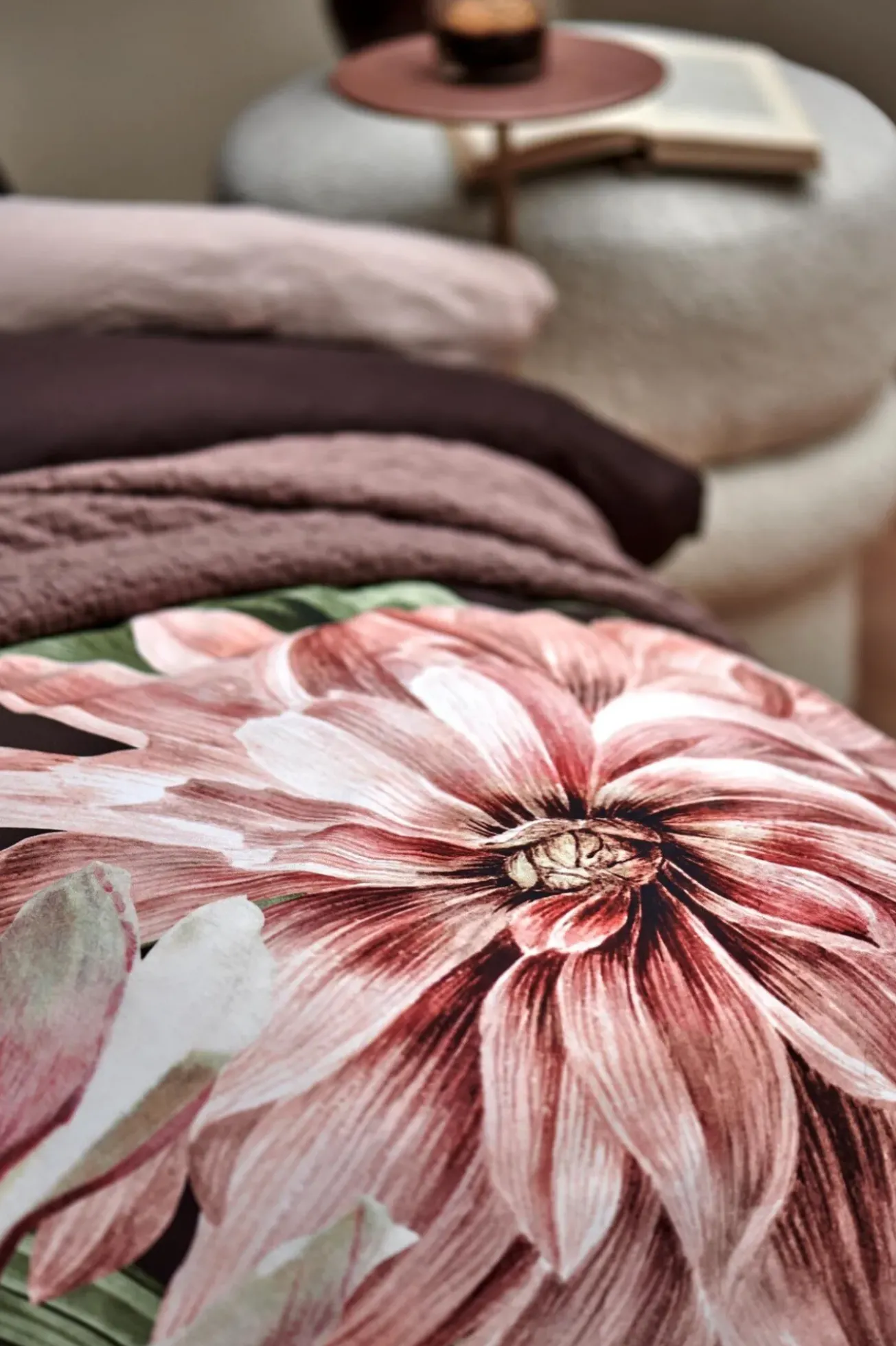 Bath & Living Vandyck Vandyck PARADISE BLOOM duvet cover Dark Chocolate 200x220 cm