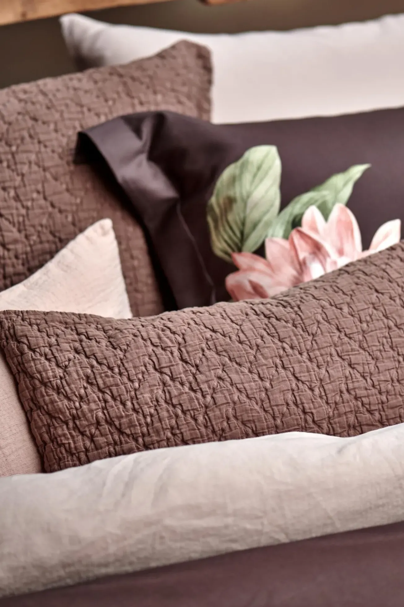 Bath & Living Vandyck Vandyck PARADISE BLOOM duvet cover Dark Chocolate 140x220 cm
