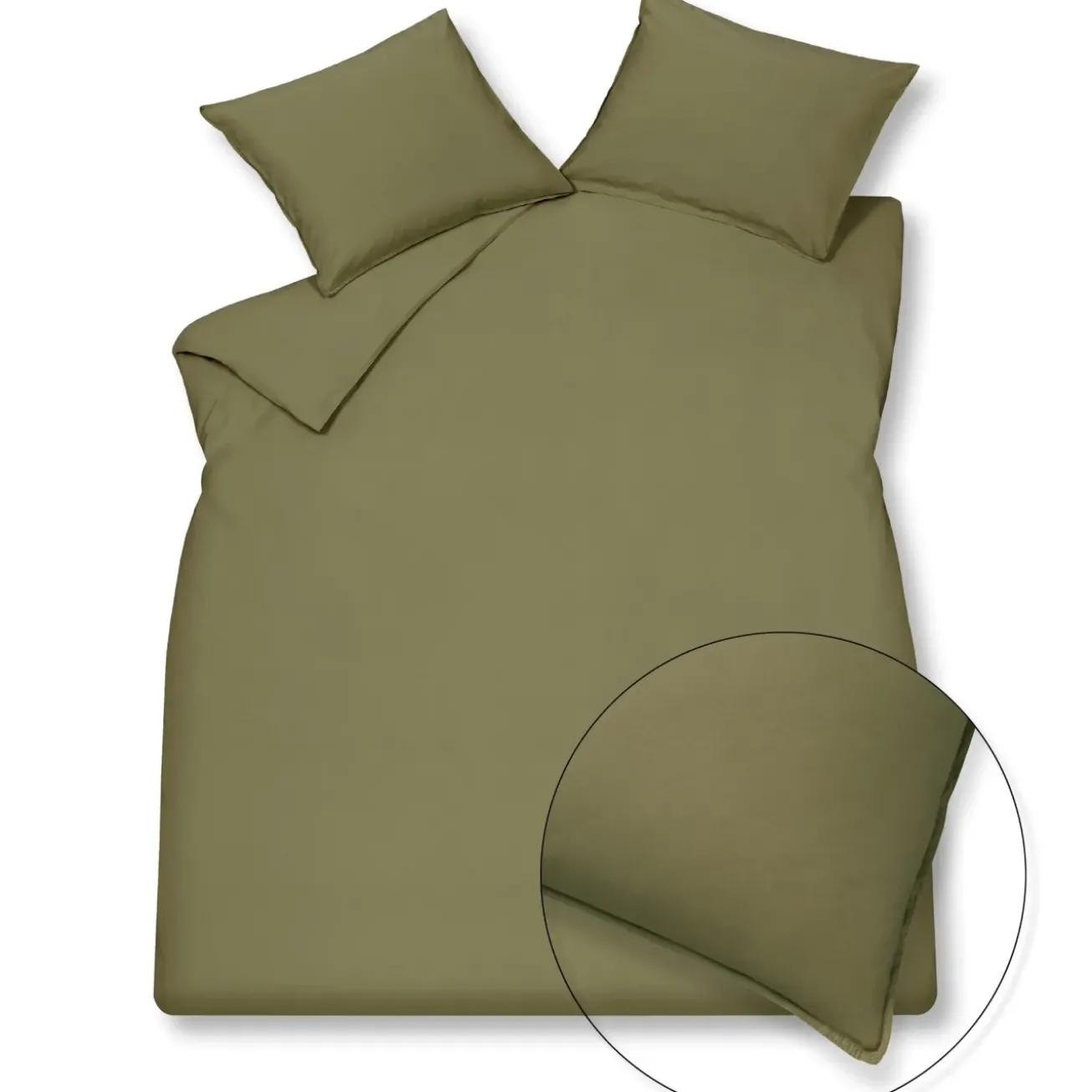 Bath & Living Vandyck Vandyck WASHED COTTON duvet cover Martini Olive 140x220 cm