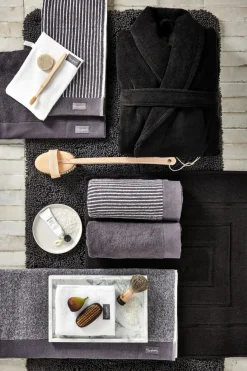 Bath & Living Vandyck Washcloth HOME collection Uni Off Black (BAKC13202) set/6 pieces